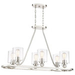 Minka Lavery - Minka Lavery 3076-613 Studio 5 - Six Light Island - Studio 5 Six Light Island Polished Nickel Clear/Etched GlassCanopy Included: yesShade Included: yesCanopy Diameter: 8 x 4.5 x 0.75Polished Nickel Finish with Clear/Etched GlassCanopy Included: yes / Shade Included: yes / Canopy Diameter: 8 x 4.5 x 0.75. *Number of Bulbs: 6 *Wattage: 60W * BulbType: Ferro *Bulb Included: No *UL Approved: Yes