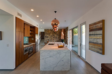 Inspiration for a midcentury kitchen in Phoenix.