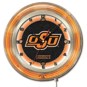 Oklahoma State 19" Neon Clock