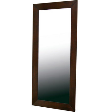 Doniea Wood Frame Modern Mirror - Dark Brown