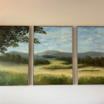 Artwork in a Modern Organic Transitional Family Room