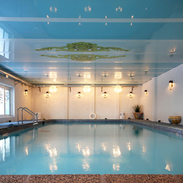 Stretch Ceiling over a Caledonia Pool
