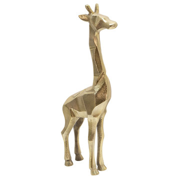 Aluminum 15" Giraffe Decor, Gold