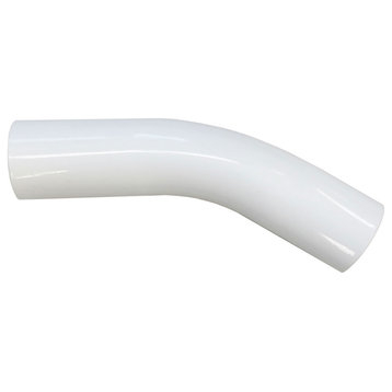 Contractor ADA Handrail 1.9" OD Fixed Elbow for 1:12 Pitch Ramp, White