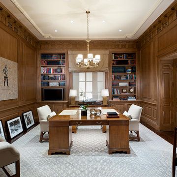 Interior Architecture of Classically Inspired Miami Indian Creek Home – Office