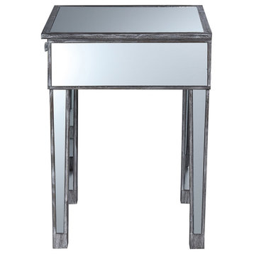 Gold Coast Mirrored 1 Drawer End Table