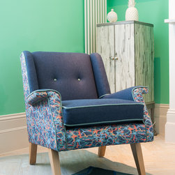 Clueit Webb Interiors AW18 Collection - Lucienne Estuary Indigo with Scaridae Ru - Living Room Furniture