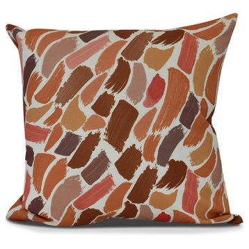 Wenstry, Geometric Print Pillow, Orange, 18" x 18"