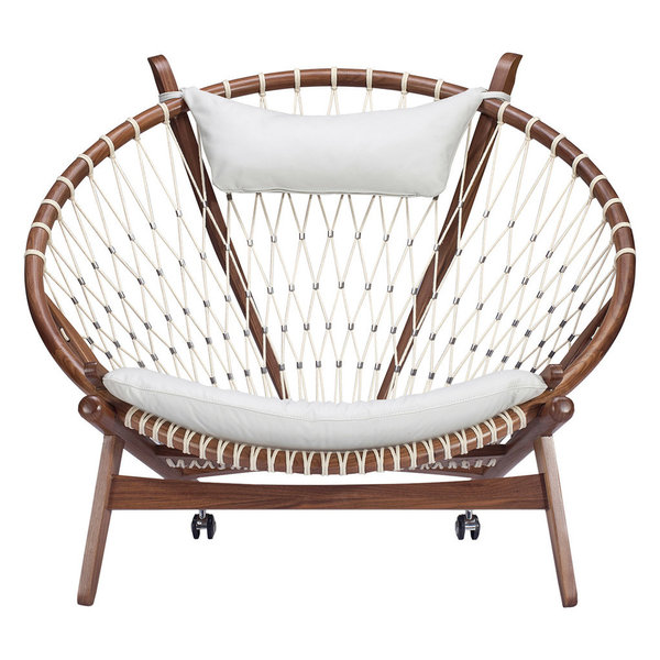 Kardiel Circle Hoop Modern Lounge Chair Genuine Italian Leather Walnut Whi From Houzz Daily Mail