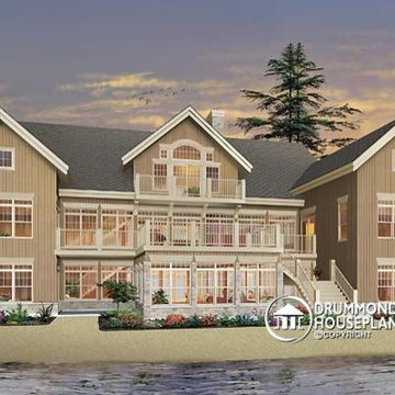 Luxury Waterfront Cottage Design, by Drummond House Plans (#3928)
