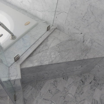 White Carrara Marble Bathroom