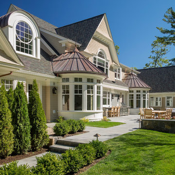 Classical New England Shingle and Stone Home