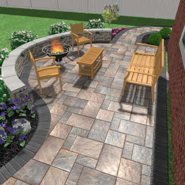 Backyard Patio, Fence, and Front Steps