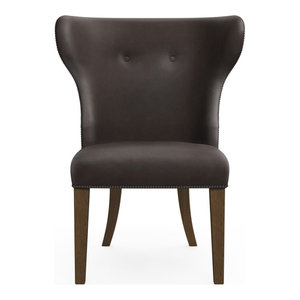 Juliet Leather Dining Chair Transitional Chairs Diamond Sofa Theodcch4pk Theo Dining Chair Chocolate Brown Leatherette Set Of 4 The Collection By Is Contemporarily Clic And