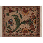 Bareens Designer Rugs - Azeem Pak Persian Charline Beige/Green Wool Rug - 2'0'' x 3'2'' - Designed with mesmerizing intricacy and gorgeous color palette, this hand-knotted masterpiece demonstrates the beauty and electrifying thrill of Pak Persian art. These meticulously hand-knotted Pak-Persian rug is made with pure wool and features breathtaking traditional, transitional, and tribal designs in bold luxurious color pallets. Known for their intricate designs these rugs are a reproduction of Persian rugs, made in Pakistan with unique Mughal designs. Made by master weavers using the same Persian texture, design and dying technique, we wanted to produce the most significant manifestation of Persian art, life, and culture. This rug is most famous for its exceptional quality, incredible designs, patterns, and vibrant rich color. Pak-Persian rugs made with Persian weave with high knot counts, which enables the high intricacy and detail found in the patterns are also referred to as "State of art", each color adds a rich beautiful detail in the artwork of this rug. The design, color, and beautiful chromatic composition with a vibrant sheen with intricate designs, exude beauty, elegance, and quality make this rug a masterpiece of its own.