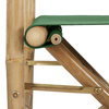 Vidaxl Folding Director's Chairs 2-Piece Green Bamboo and Fabric