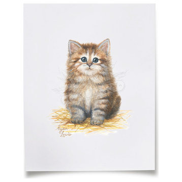 "Barnyard Littles" Kitten Paper Print, Unframed, 13x19