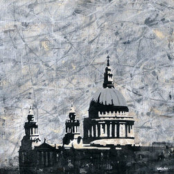St Paul's over abstract - SOLD - Paintings
