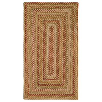 Capel Manchester Gold Hues 0048_100 Braided Rugs - 24" X 8' Runner Concentric Re