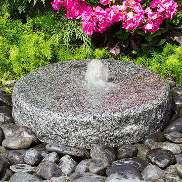 Natural Round Granite Fountain Kit