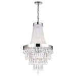 CWI Lighting - Vast 7 Light Chandelier With Chrome Finish - A dazzling light fixture to grace your entryway or living room. This Vast 7 Light Chandelier is meant to deliver a subtle but beautiful luminosity to your space. The glam style of this 20 inch crystal-embellished luminaire is perfect for adding glitz to your home. Candelabra bulbs, which you can pair with a dimmer switch, will take care of casting a soft yet luxe glow.  Feel confident with your purchase and rest assured. This fixture comes with a one year warranty against manufacturers defects to give you peace of mind that your product will be in perfect condition.