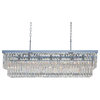 Lightupmyhome D'Angelo 40" Clear Glass Crystal Prism Chandelier, Chrome