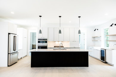 Example of a minimalist kitchen design in Grand Rapids