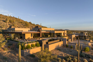 Contemporary exterior home idea in Phoenix