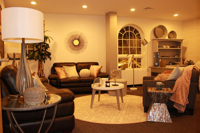 Living room - transitional living room idea in New York