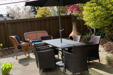 Cette image montre une terrasse design.