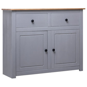 vidaXL Sideboard 2-Drawer Cupboard Sideboard Buffet Cabinet Solid Pinewood