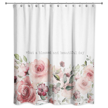 What a Blessed and Beautiful Day 71x74 Shower Curtain