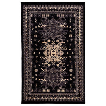 Unique Loom Black Oasis Taftan 5' 0 x 8' 0 Area Rug