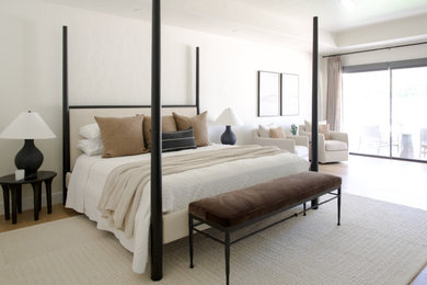 Example of a transitional bedroom design in Phoenix