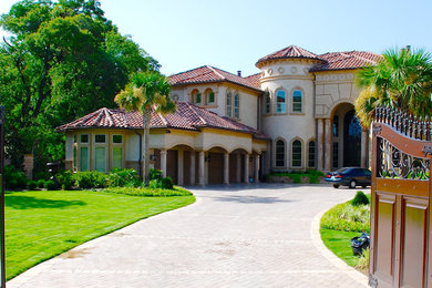 This is an example of a mediterranean exterior in Dallas.