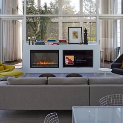 Fire Ribbon Vent Free Single Vu 4 ft - Indoor Fireplaces