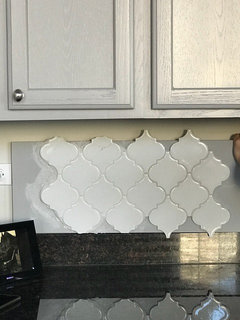 Which tile looks better with my cabinet color?