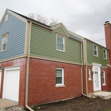 Evanston, IL Colorful Colonial Home James Hardie Siding