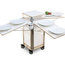 Live Moving Kitchen, Charcoal Grill With 4 Wheels, Pearl White