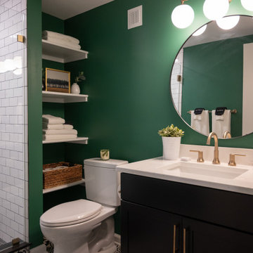 Finished Basement with Irish Themed Bar, Gym, Bathroom and Gamer Area in Canton,