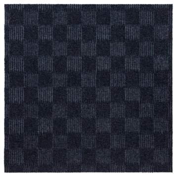 Mohawk Home Tattersall Peel and Stick Carpet Tile, Pack of 15, Newport Blue, 24"x24"