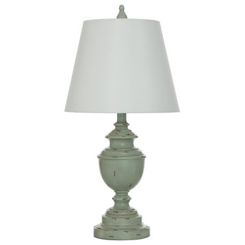 Mario Table Lamp, Distressed Blue/Green