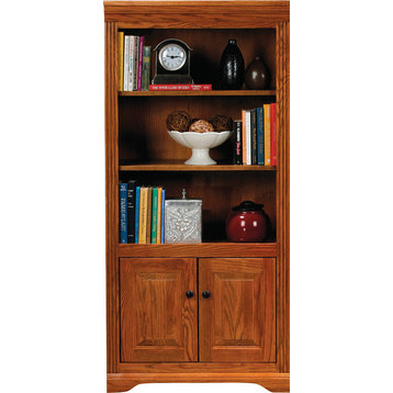 Eagle Furniture Oak Ridge 72" Open Bookcase, Medium Oak