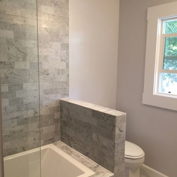 Traditional Gray Guest Bathroom Remodel