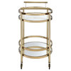 Acme Lakelyn Serving Cart, Clear Glass and Gold