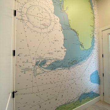 Nautical Map Mural
