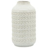 Cer, 10"h Aztec Vase, Ivory