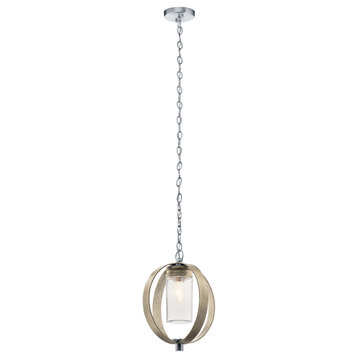 Grand Bank 12" Outdoor Hanging Light in Distressed Antique Gray