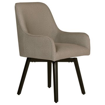 Spire Luxe Swivel Accent Arm Chair with Arms and Metal Legs