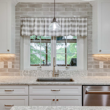Large Transitional Two-Finish Kitchen Design Sterling, VA